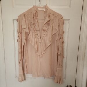 See By CHLOE Dusty Pink Embroidered Blouse - Sz 36